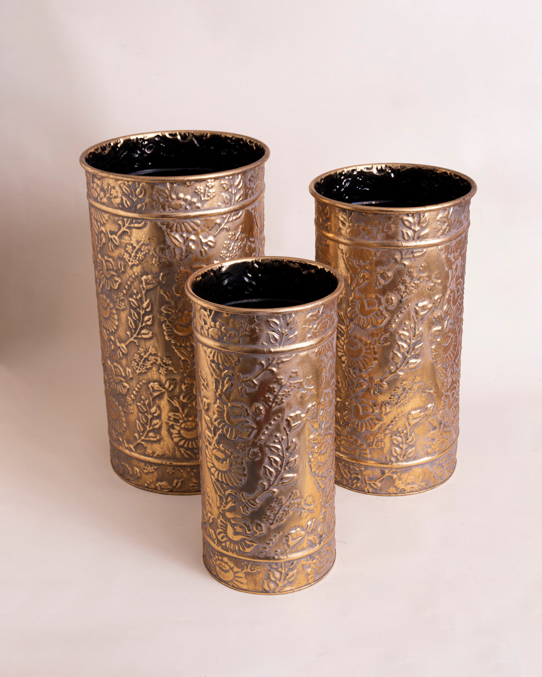 Antique Floralia Planters - Set Of 3