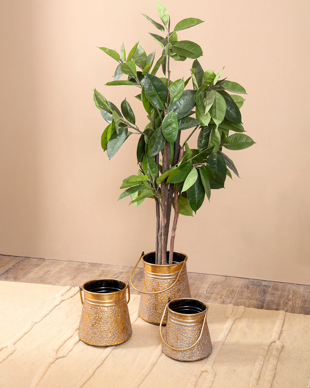 Rustic Hanging Bucket Planter - Medium