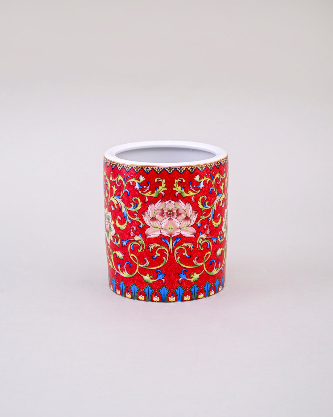 Floral and Vine Planter - Red