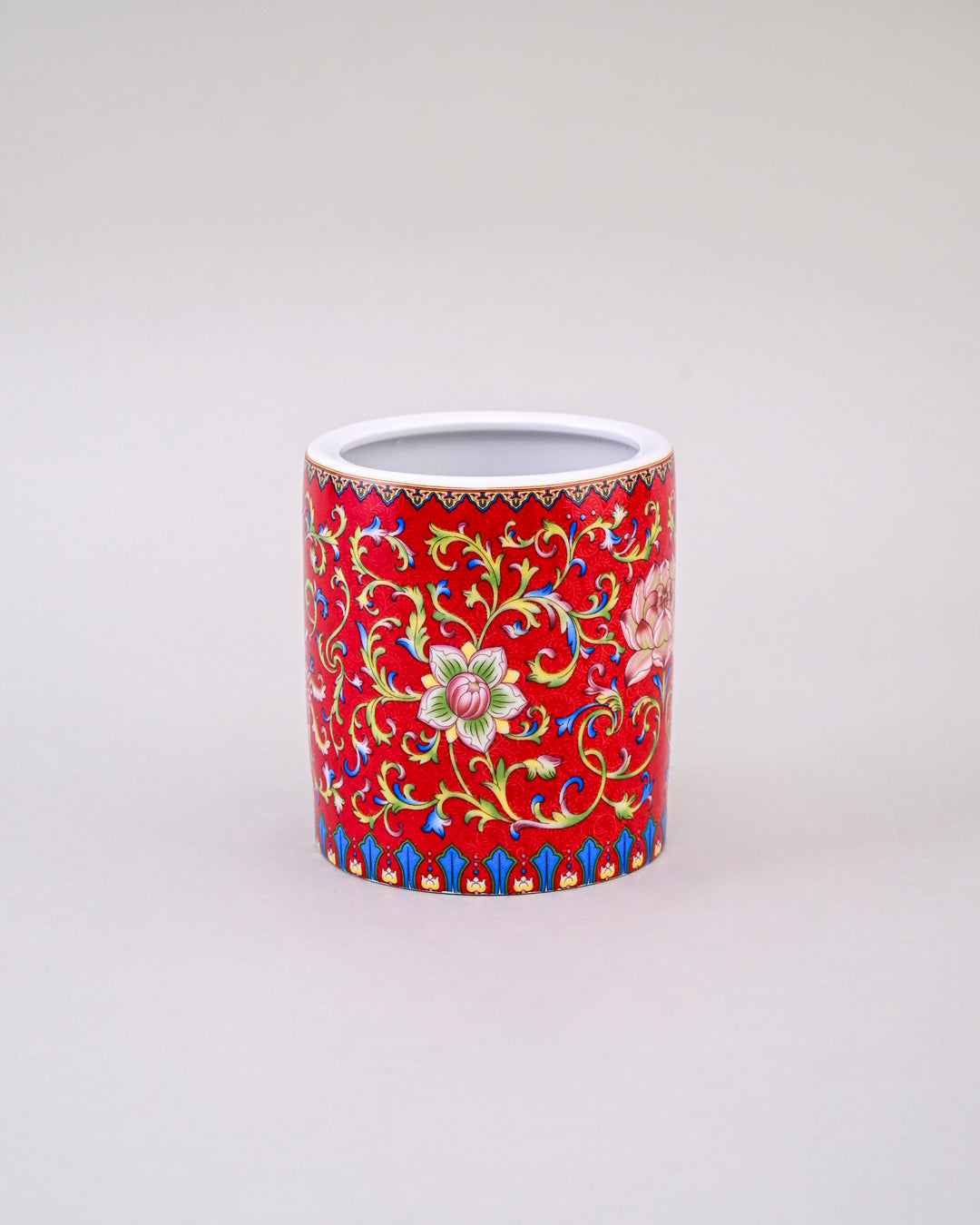 Floral and Vine Planter - Red
