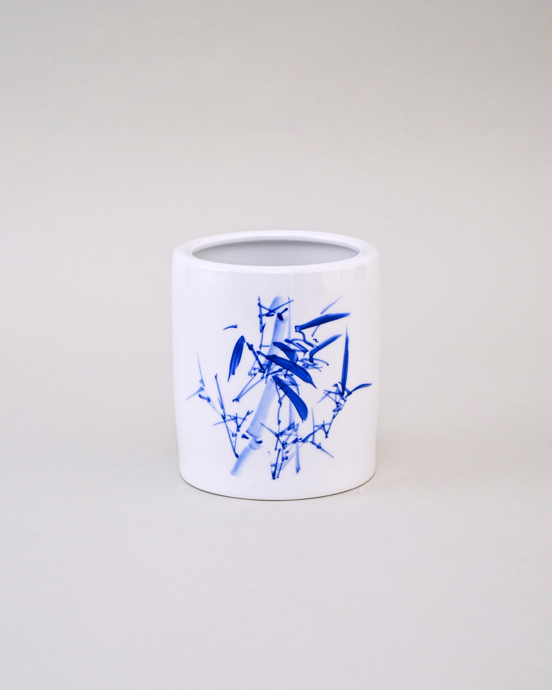 Blue Bamboo Ceramic Planter