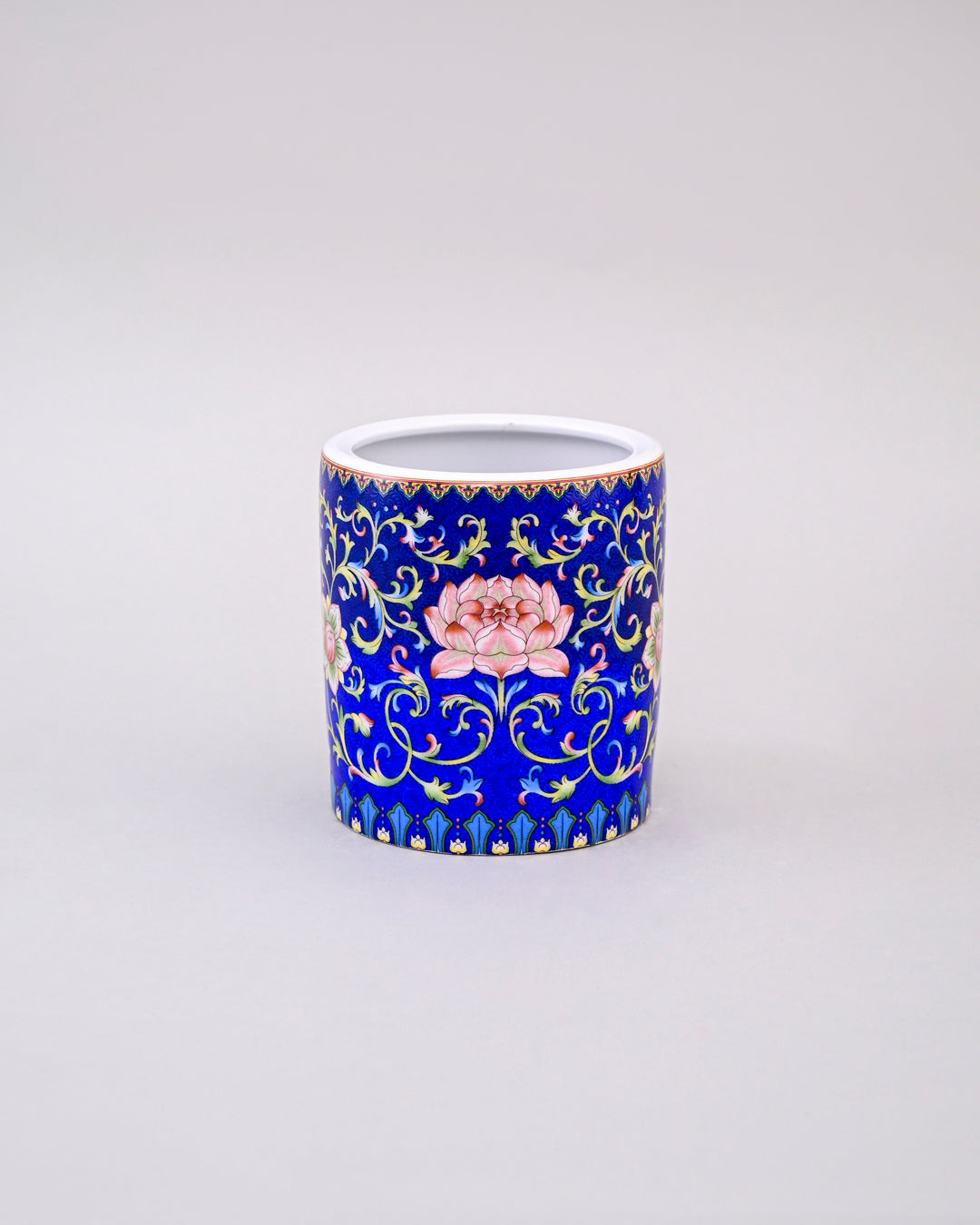 Floral and Vine Planter - Blue