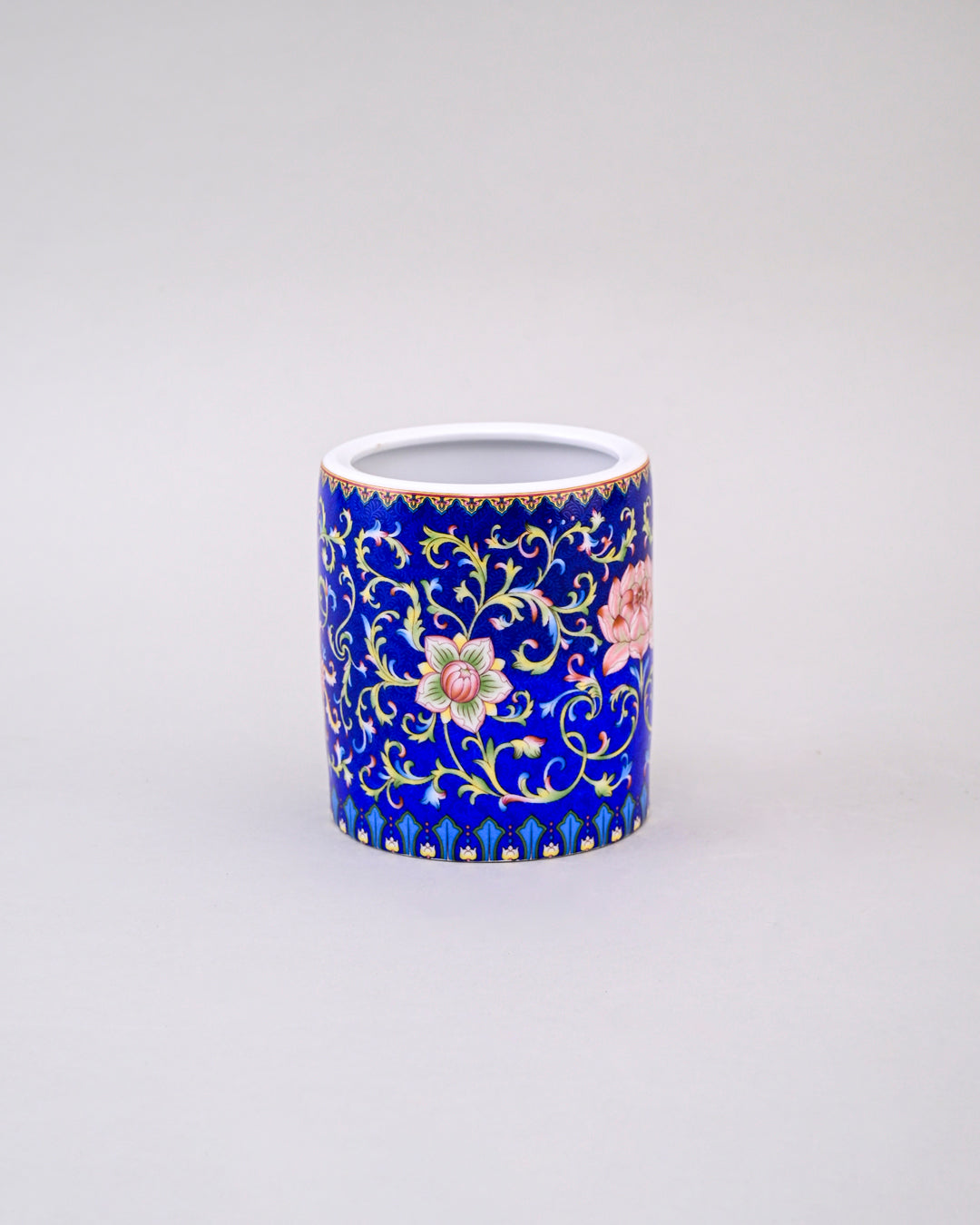 Floral and Vine Planter - Blue