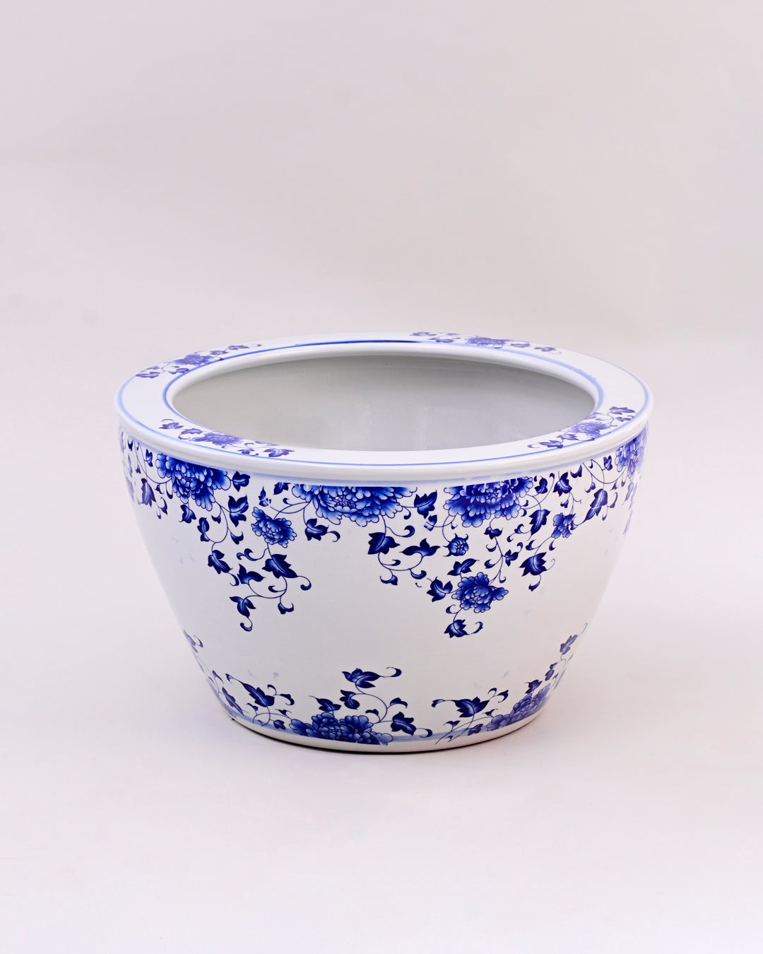 Blue & White Bloom Planter