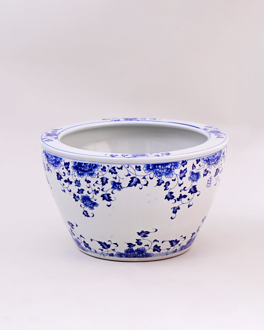 Blue & White Bloom Planter