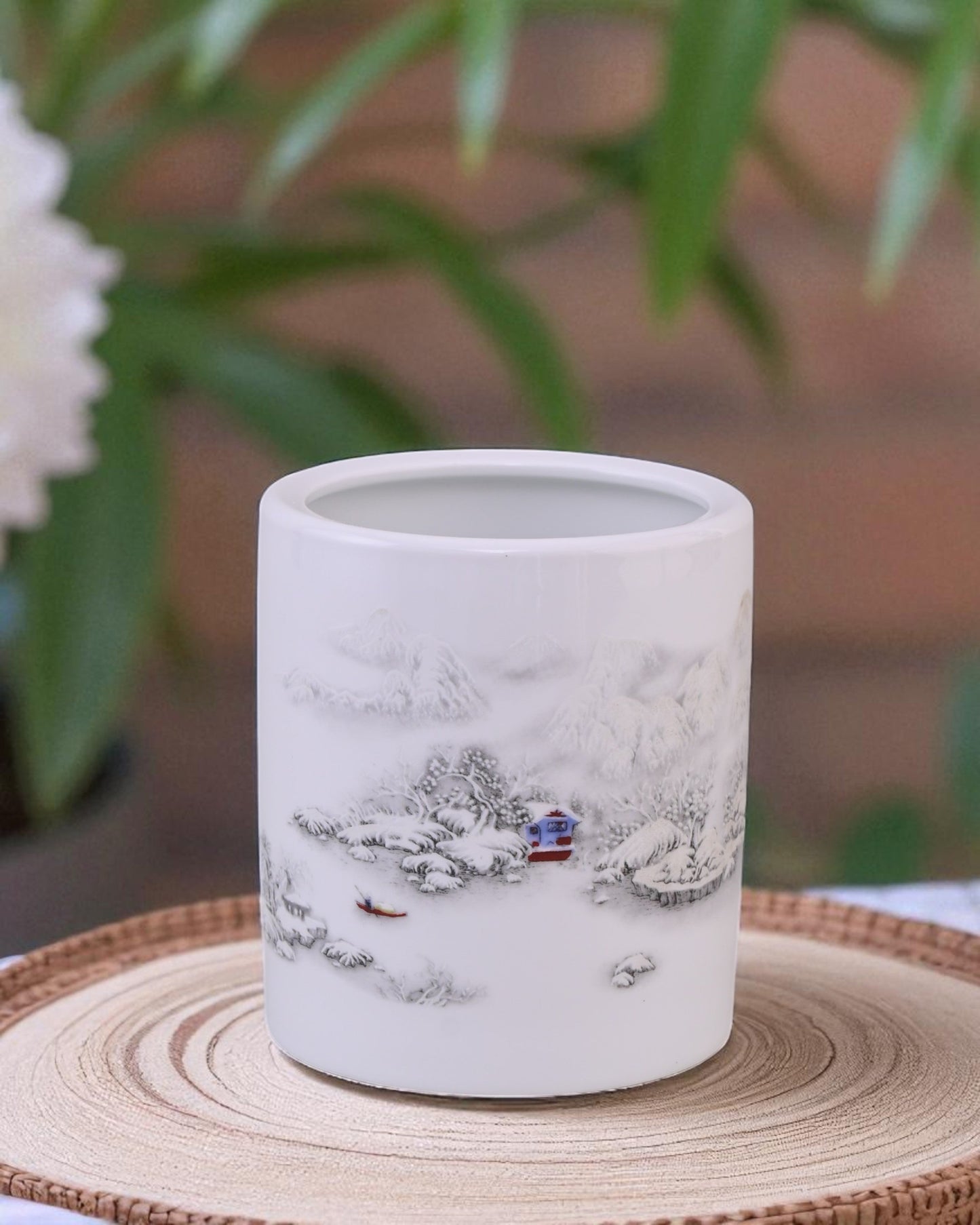 Winter  Ceramic Planter