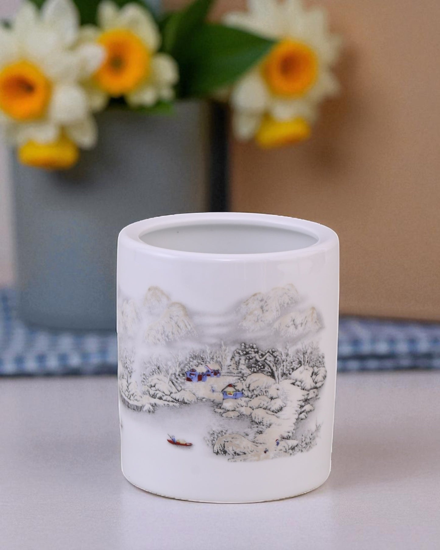 Winter  Ceramic Planter