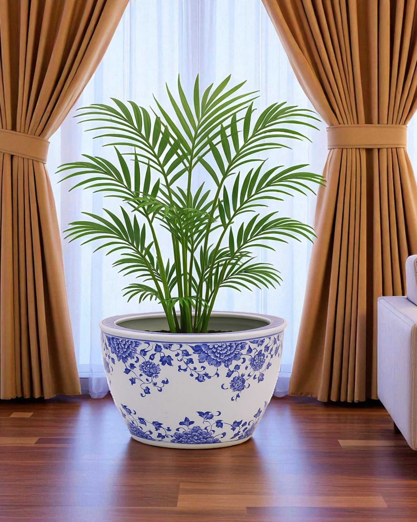 Blue & White Bloom Planter